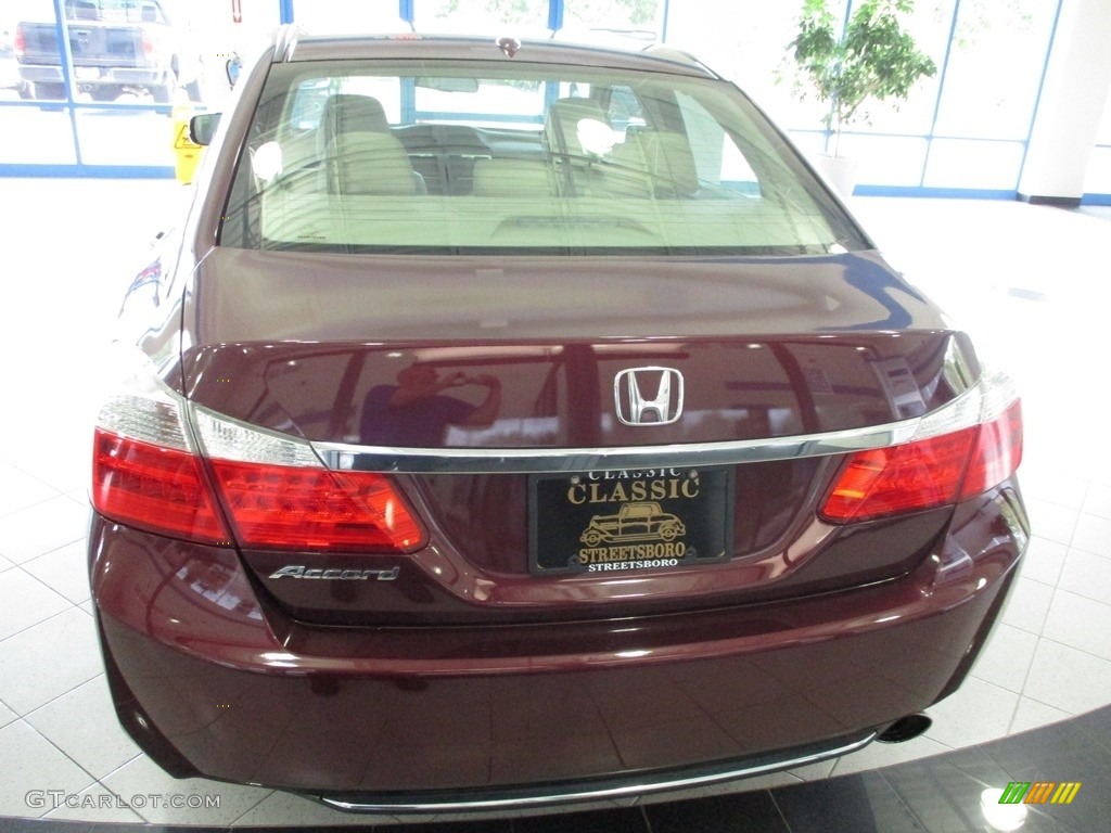 2014 Accord EX-L Sedan - Basque Red Pearl II / Ivory photo #8