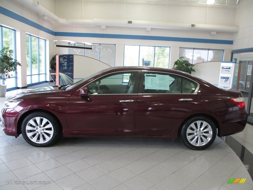 2014 Accord EX-L Sedan - Basque Red Pearl II / Ivory photo #10