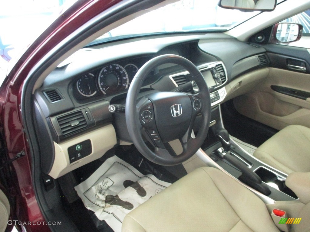 2014 Accord EX-L Sedan - Basque Red Pearl II / Ivory photo #27