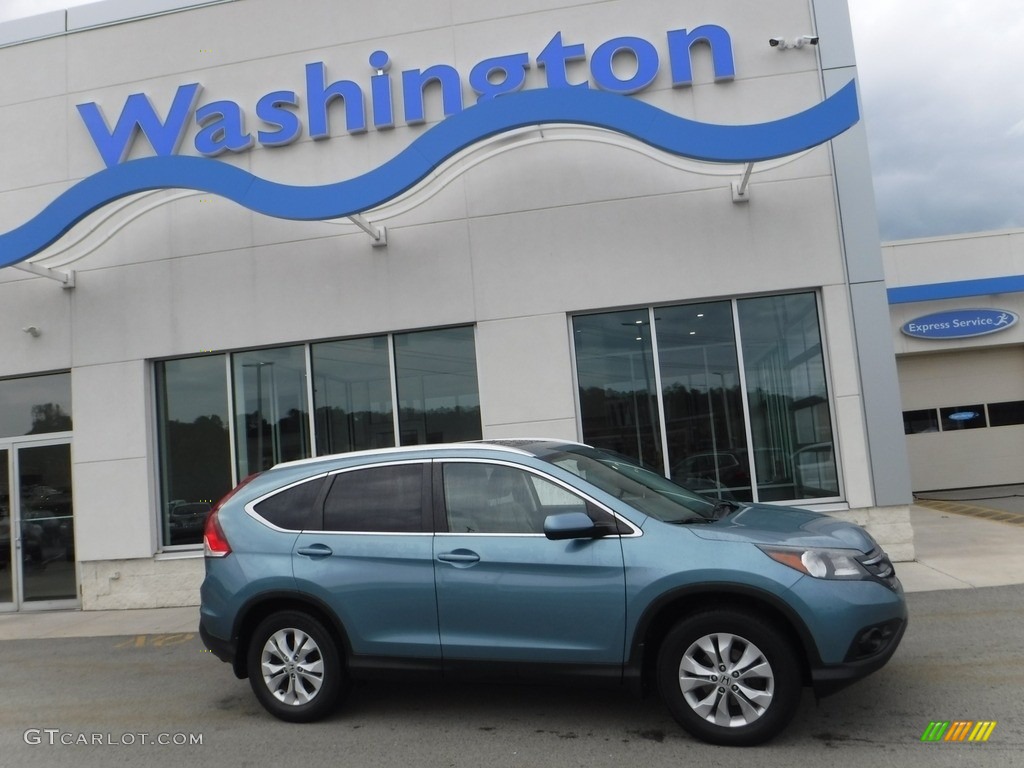 2014 CR-V EX-L AWD - Mountain Air Metallic / Beige photo #2
