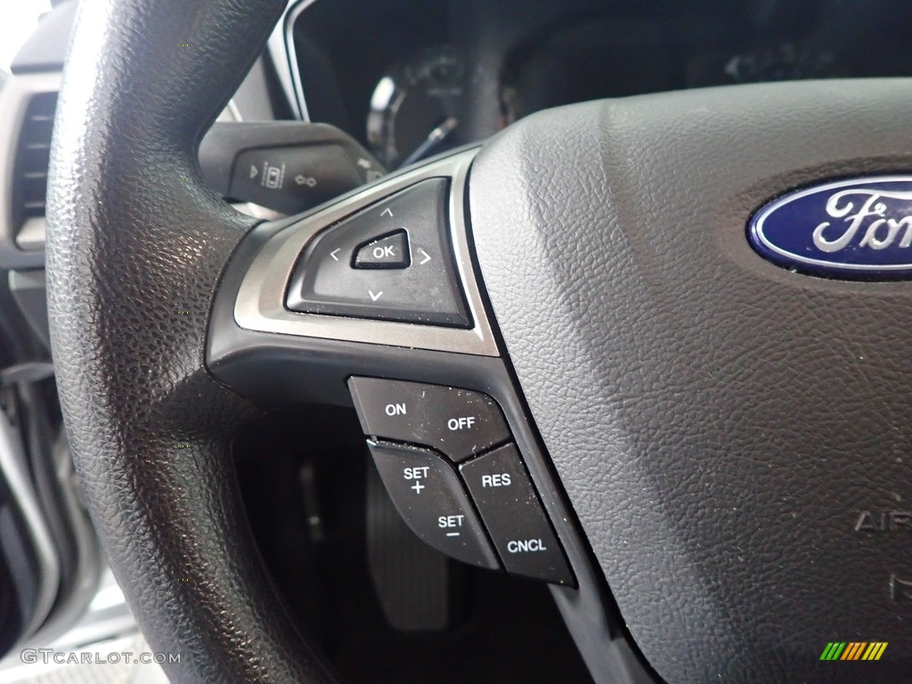 2019 Ford Fusion S Medium Light Stone Steering Wheel Photo #142918597
