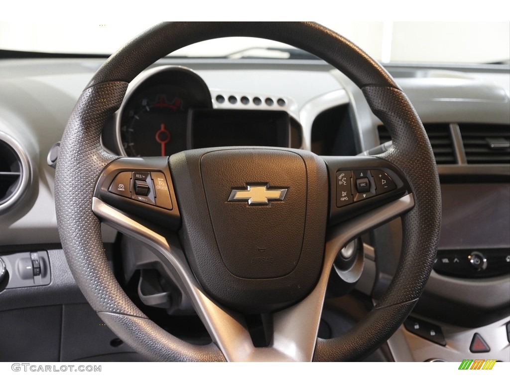 2016 Chevrolet Sonic LT Hatchback Jet Black/Dark Titanium Steering Wheel Photo #142920190