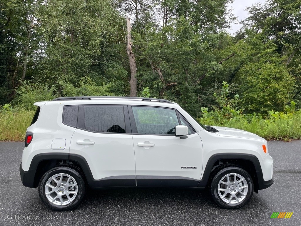 Alpine White 2021 Jeep Renegade Latitude 4x4 Exterior Photo #142920542