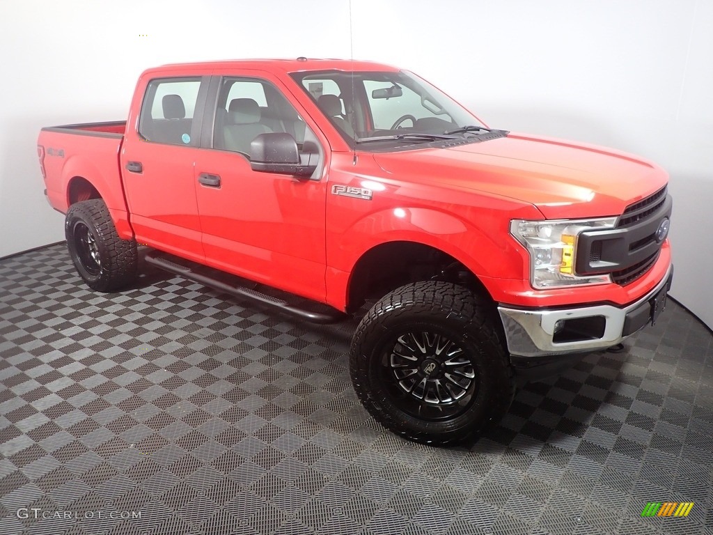 2019 F150 XL SuperCrew 4x4 - Race Red / Earth Gray photo #1