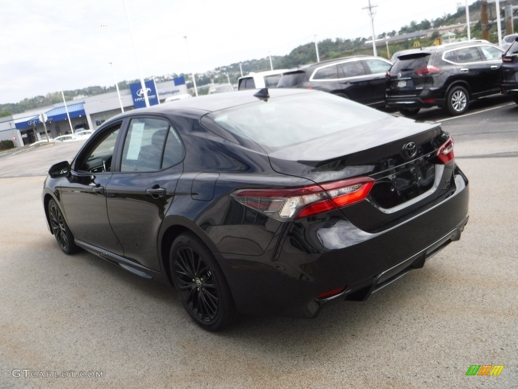 2021 Camry SE Nightshade AWD - Midnight Black Metallic / Black photo #7