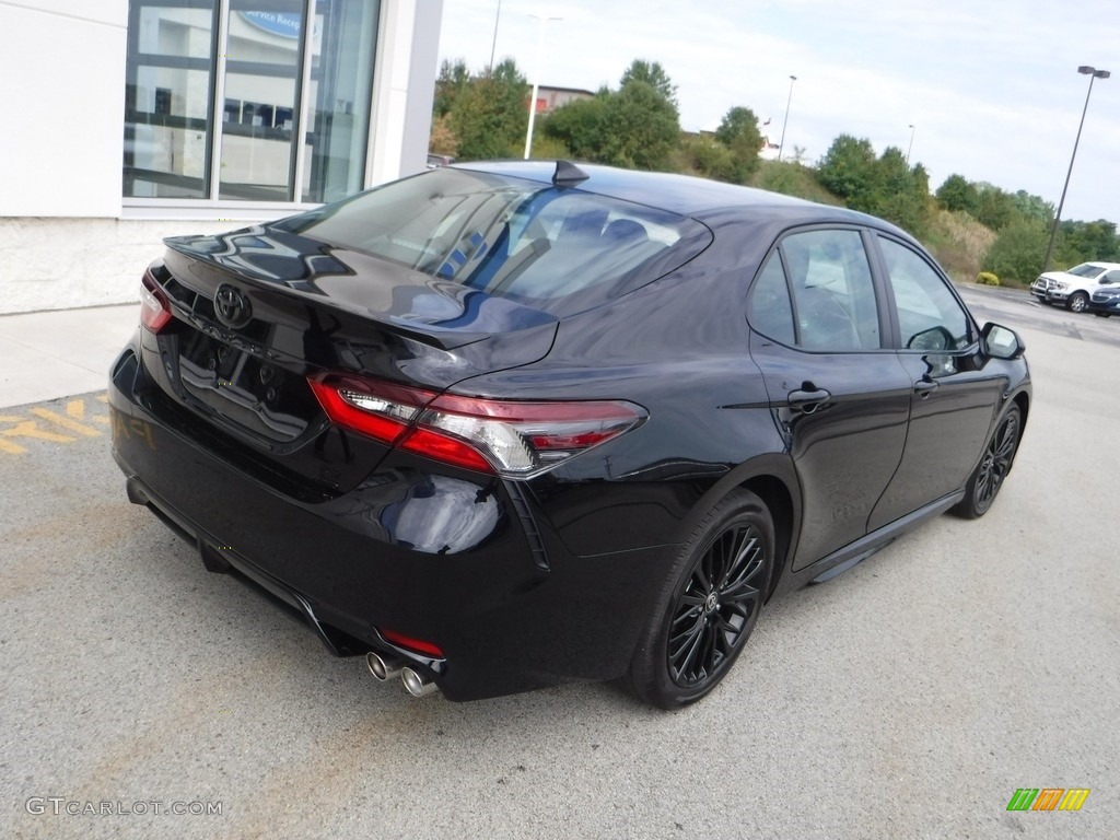 2021 Camry SE Nightshade AWD - Midnight Black Metallic / Black photo #9