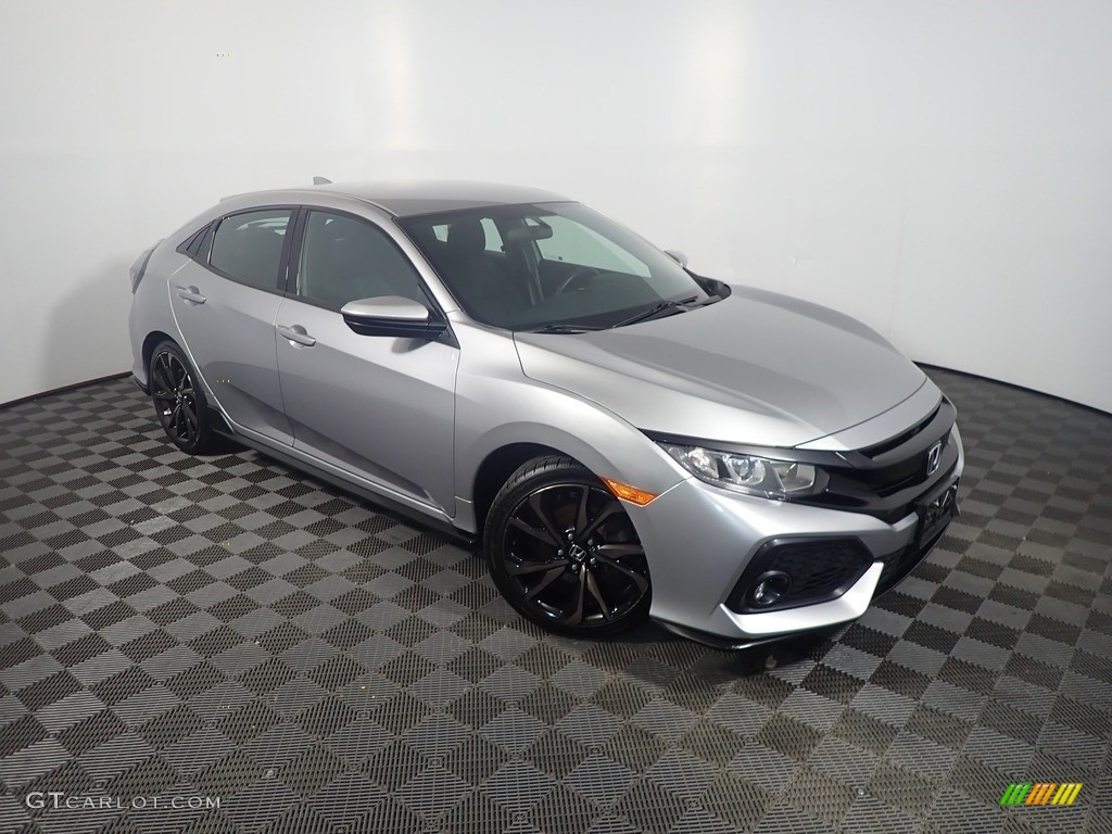 Lunar Silver Metallic 2018 Honda Civic Sport Hatchback Exterior Photo #142921825