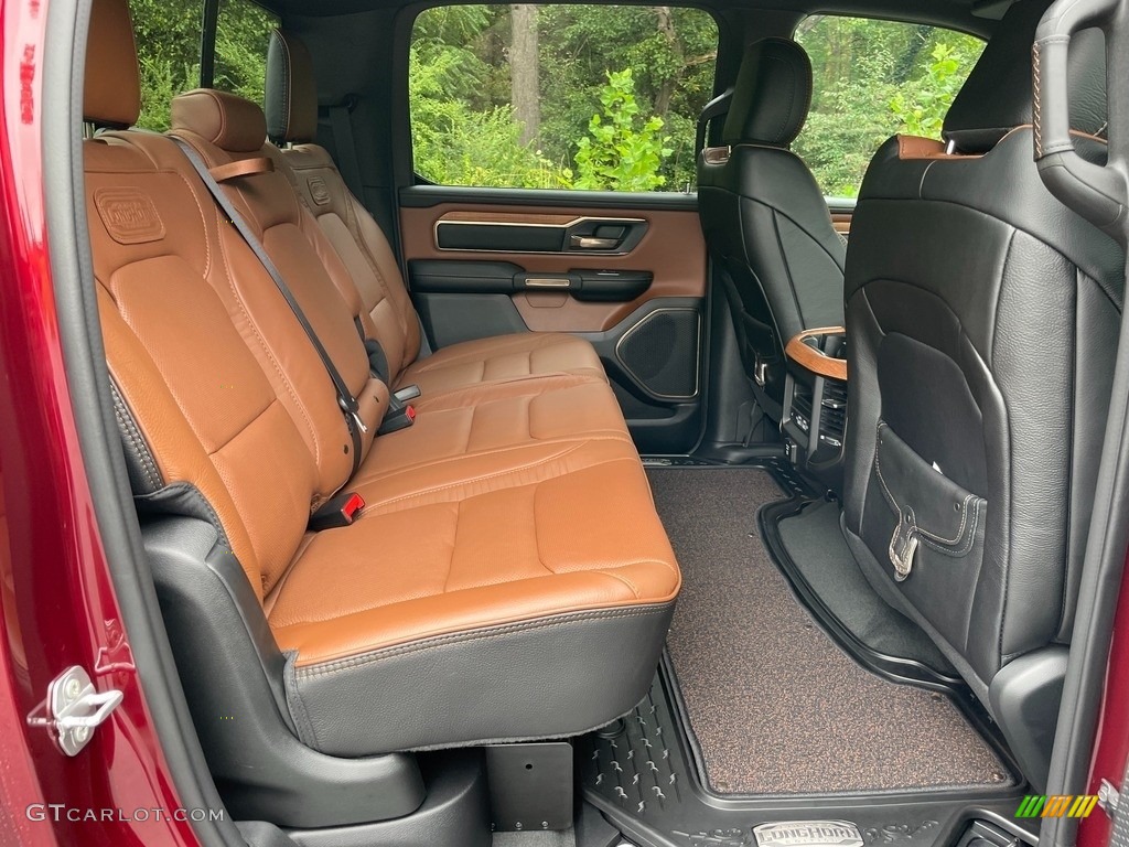 Black/New Saddle Interior 2021 Ram 1500 Long Horn Crew Cab 4x4 Photo #142922536