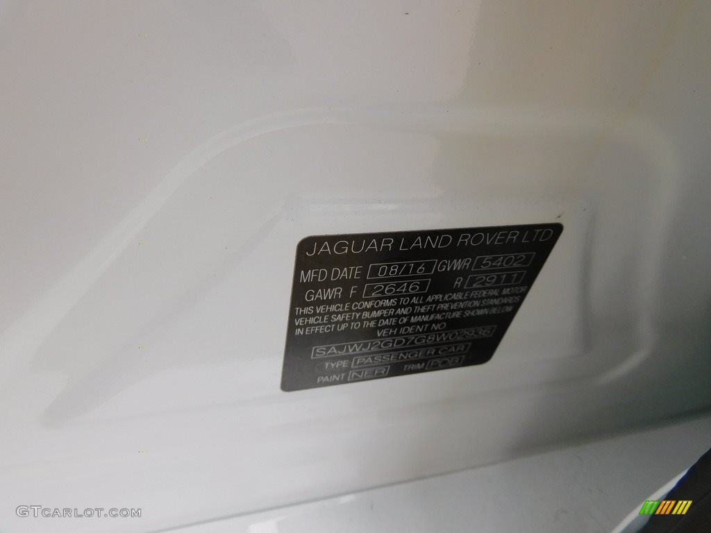 2016 XJ L 3.0 AWD - Polaris White / Jet/Jet photo #22
