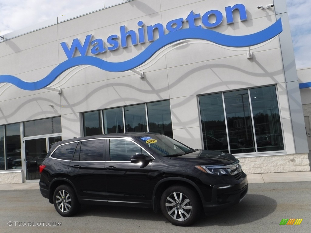 2019 Pilot EX-L AWD - Crystal Black Pearl / Gray photo #2