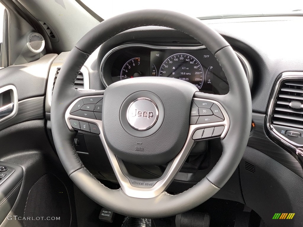 2021 Jeep Grand Cherokee Laredo 4x4 Black Steering Wheel Photo #142927509