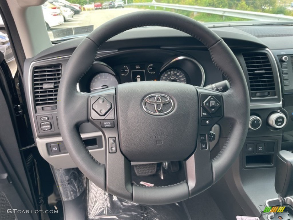 2022 Toyota Sequoia SR5 4WD Graphite Steering Wheel Photo #142929069
