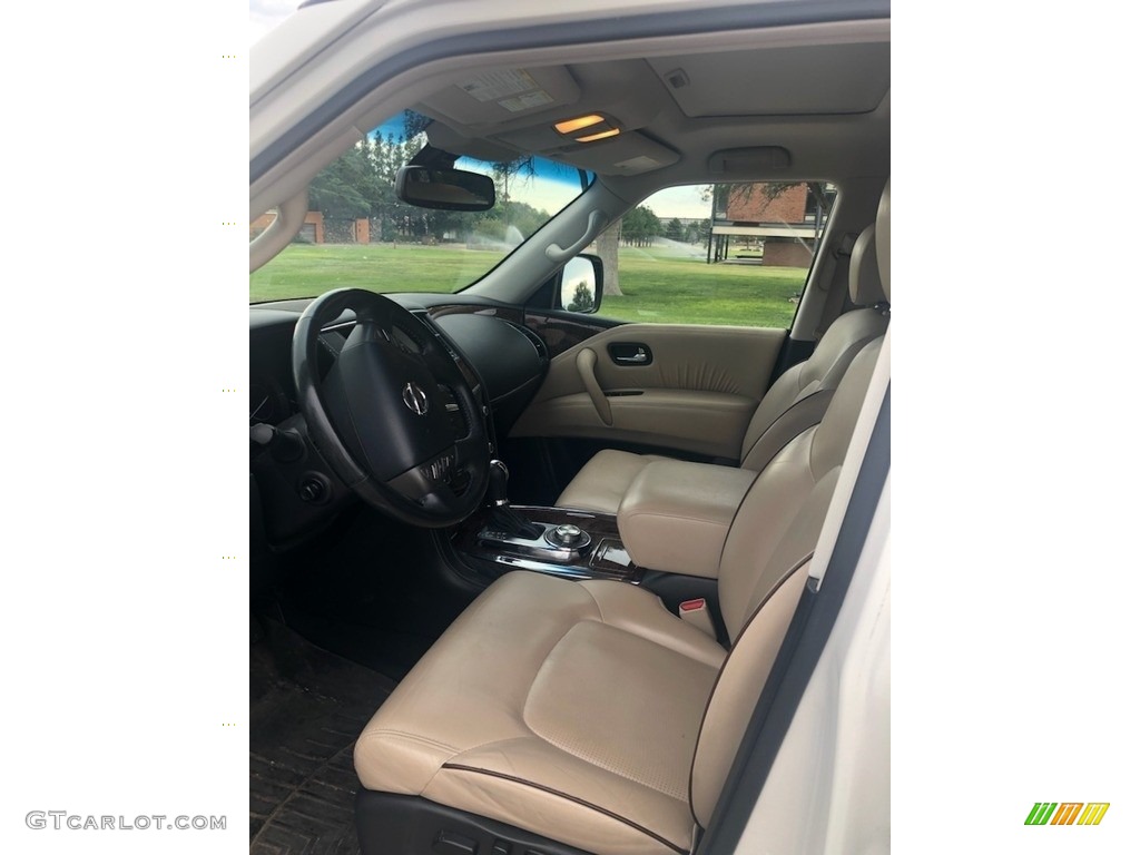 2017 Armada Platinum 4x4 - Pearl White / Tan photo #1