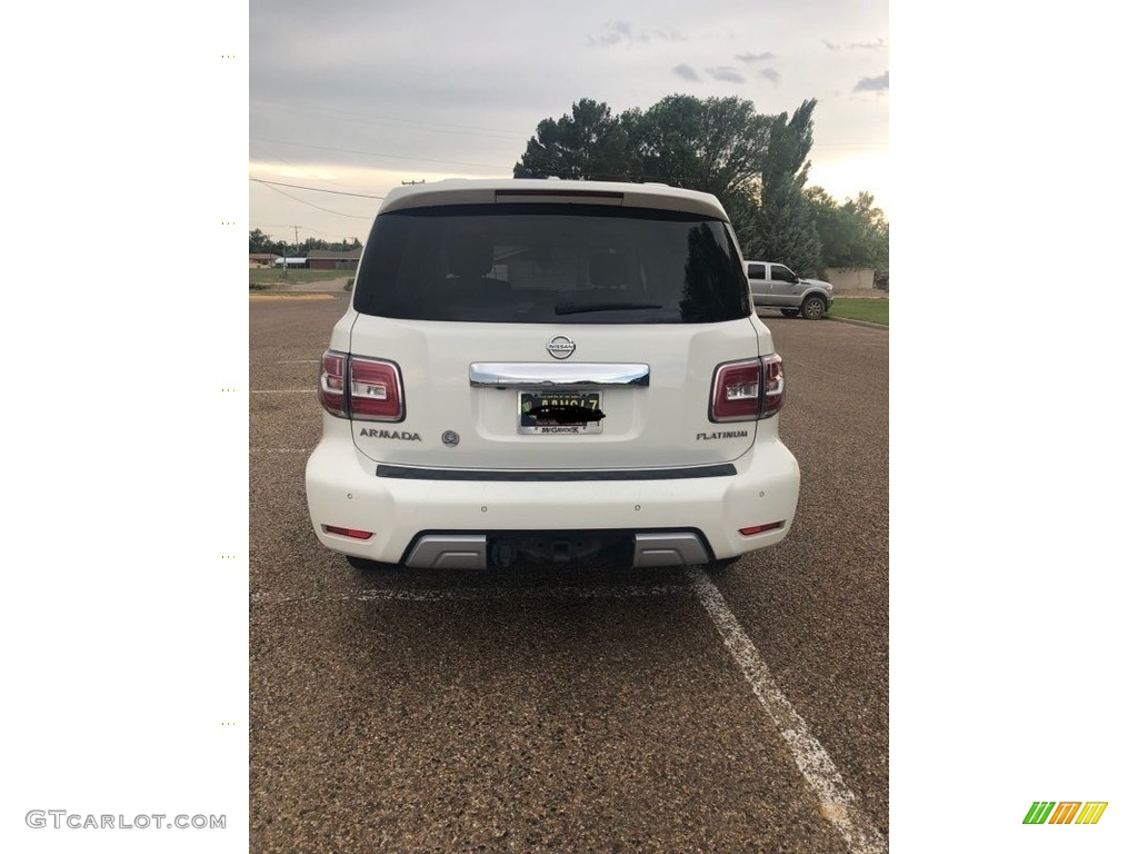 2017 Armada Platinum 4x4 - Pearl White / Tan photo #7