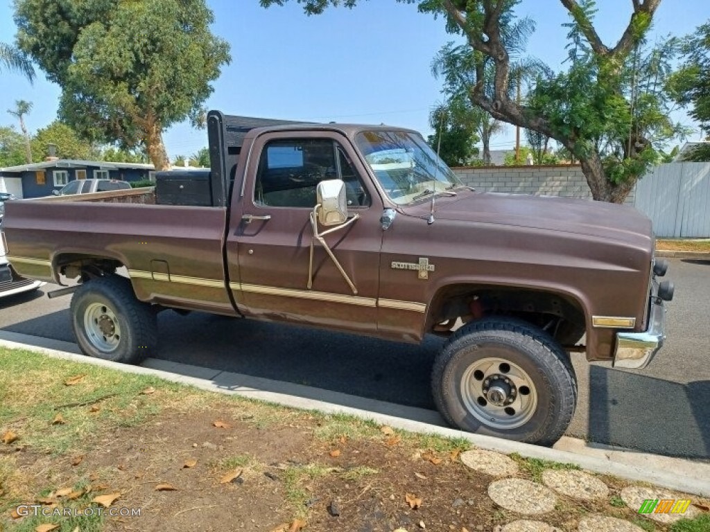 Dark Chestnut Metallic 1981 Chevrolet C/K K30 Scottsdale Regular Cab 4x4 Exterior Photo #142929915