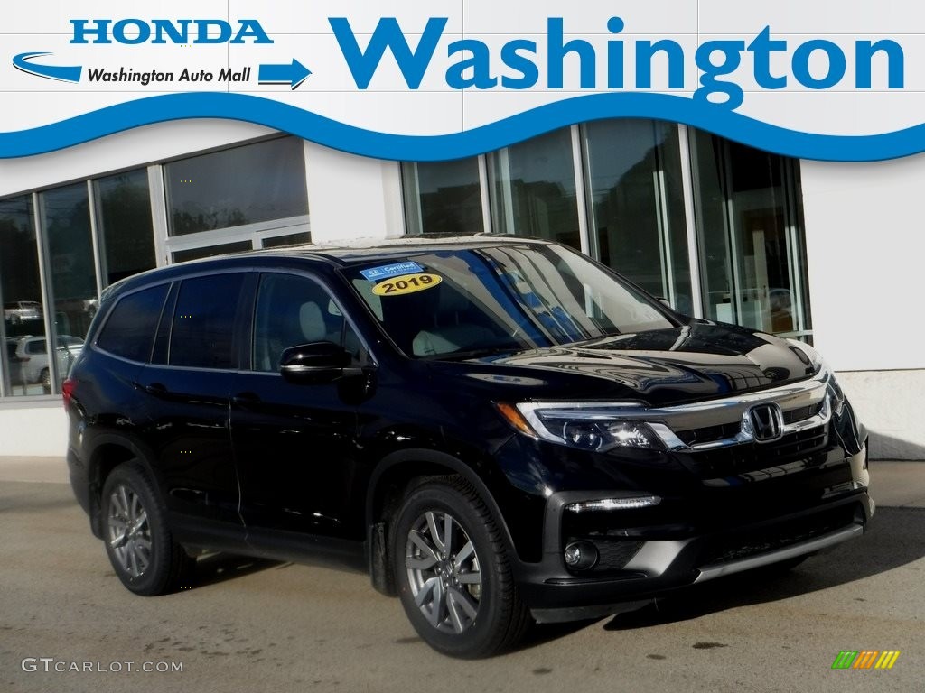 2019 Pilot EX-L AWD - Crystal Black Pearl / Black photo #1