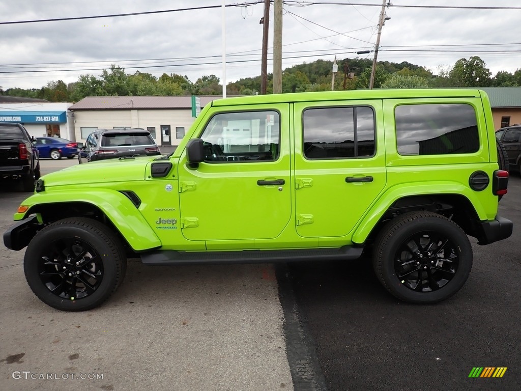 Limited Edition Gecko 2021 Jeep Wrangler Unlimited Sahara 4xe Hybrid Exterior Photo #142934355