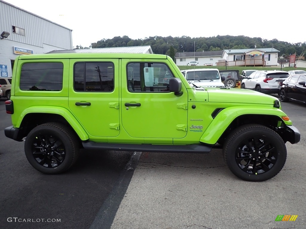 Limited Edition Gecko 2021 Jeep Wrangler Unlimited Sahara 4xe Hybrid Exterior Photo #142934486