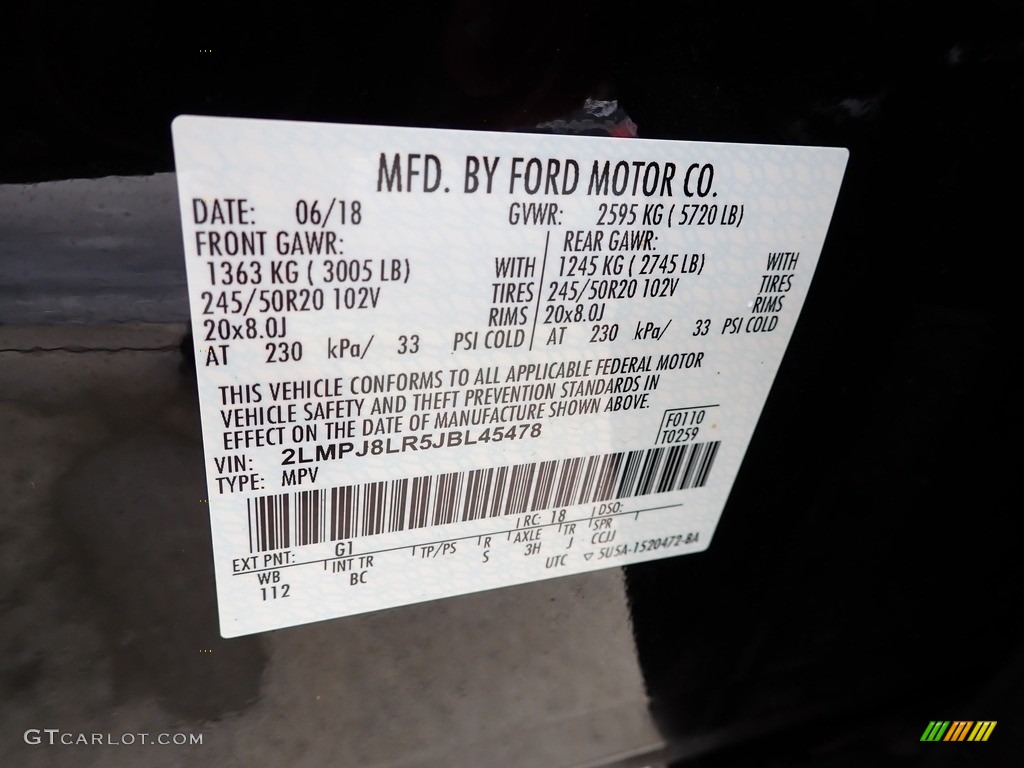 2018 MKX Reserve AWD - Black Velvet / Cappuccino photo #23