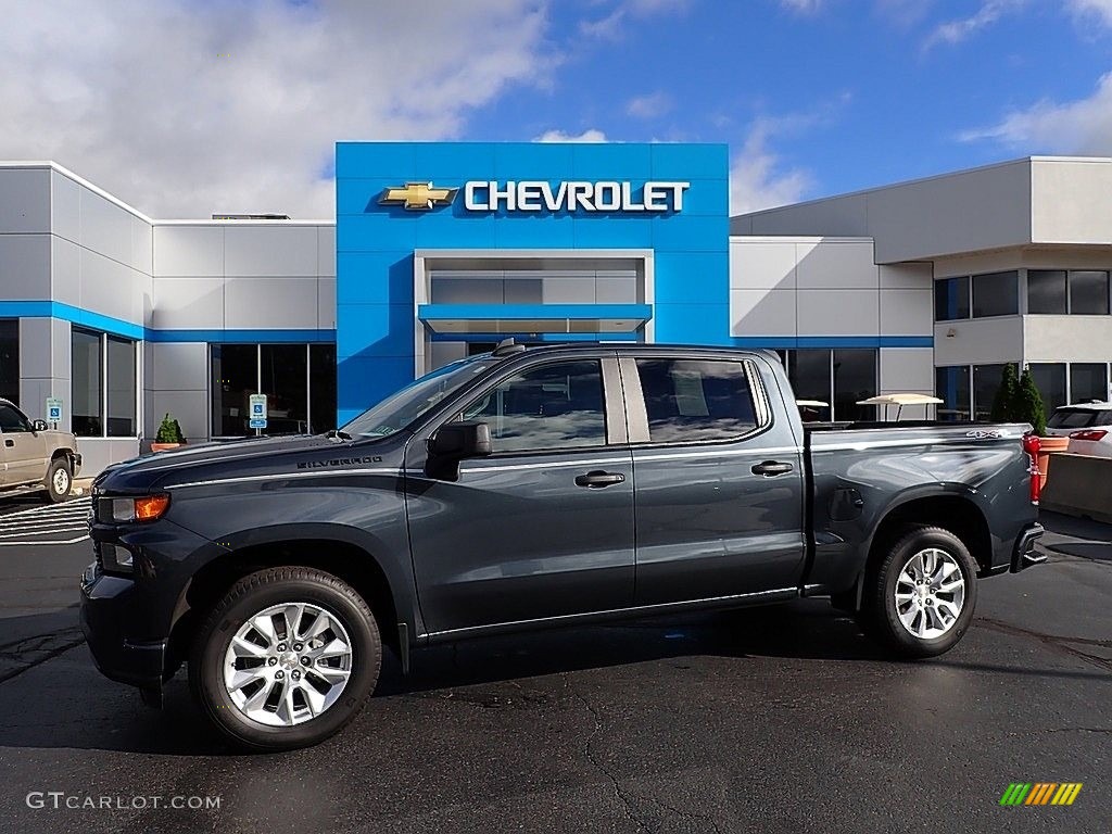 2020 Silverado 1500 Custom Crew Cab 4x4 - Shadow Gray Metallic / Jet Black photo #1