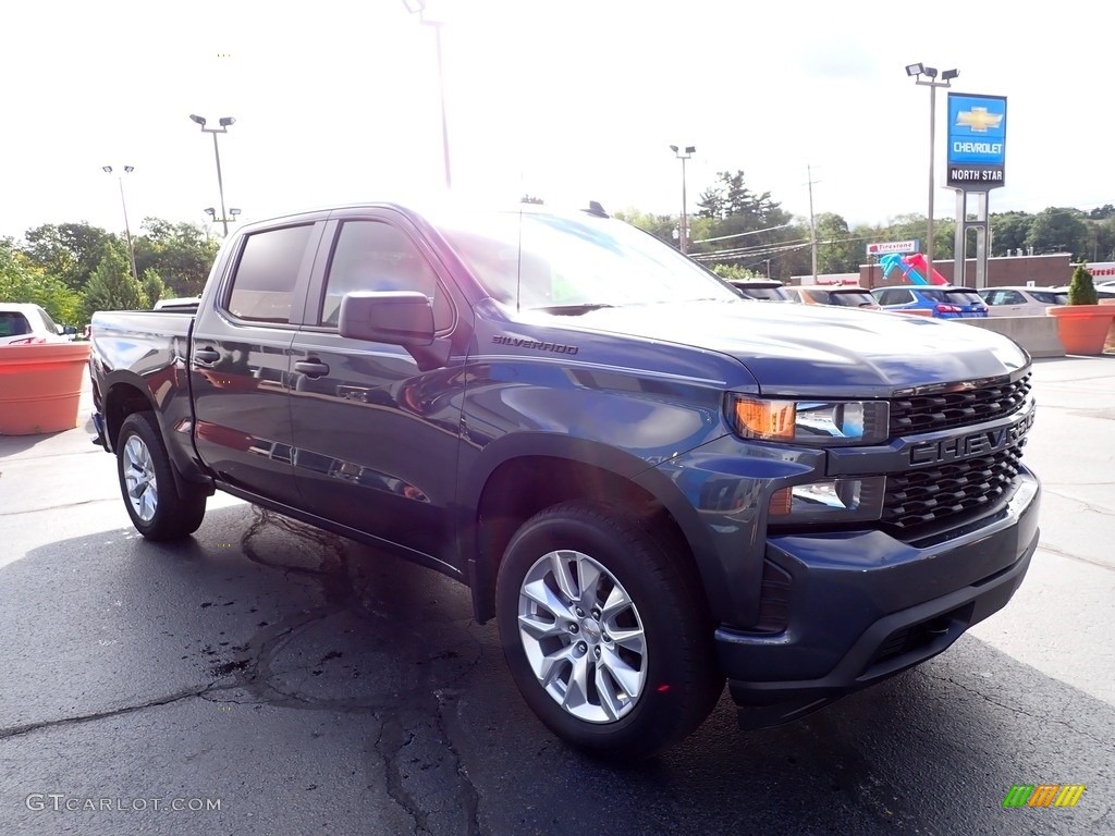 2020 Silverado 1500 Custom Crew Cab 4x4 - Shadow Gray Metallic / Jet Black photo #10