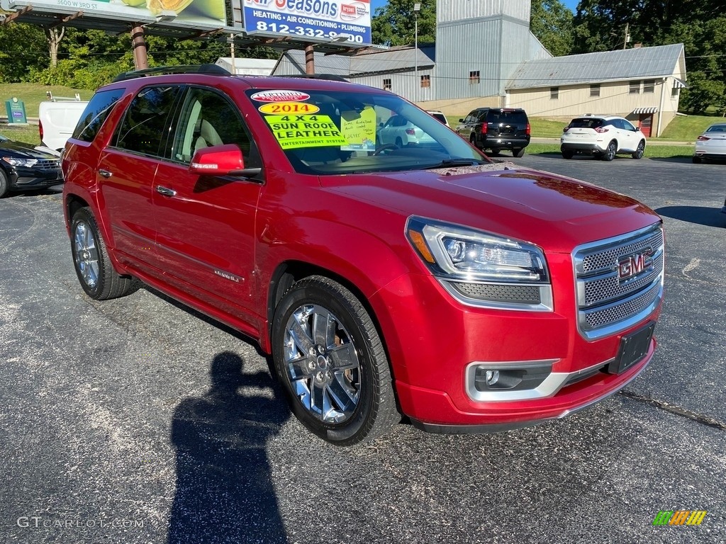 2014 Acadia Denali AWD - Crystal Red Tintcoat / Cocoa Dune photo #4