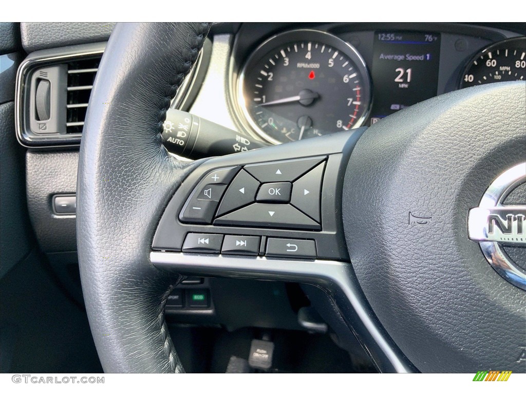 2018 Nissan Rogue SV Charcoal Steering Wheel Photo #142940661