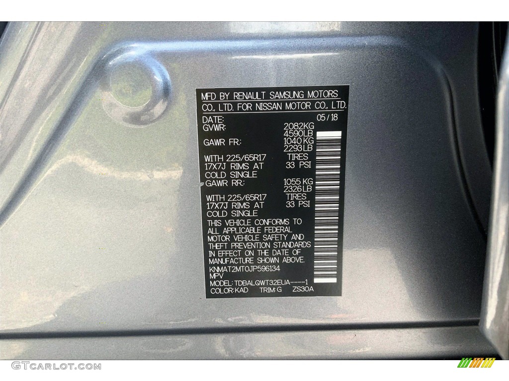 2018 Rogue Color Code KAD for Gun Metallic Photo #142940706