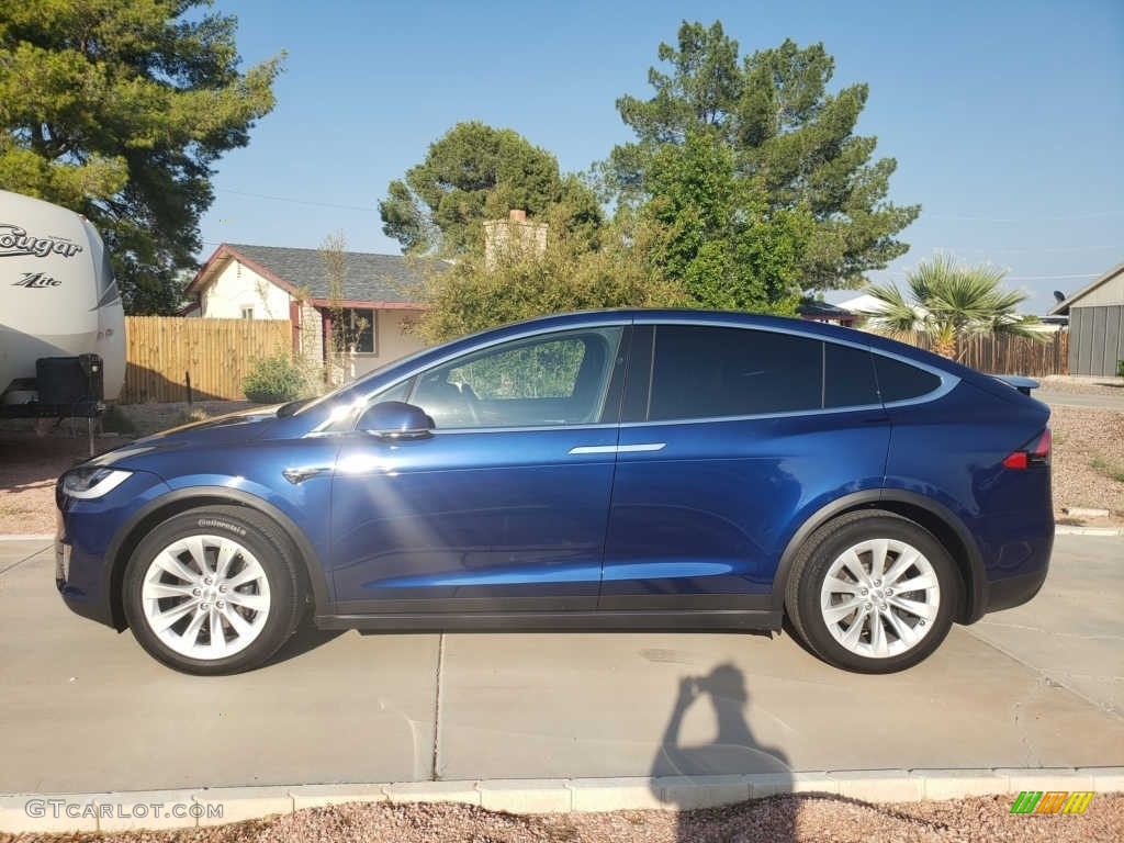 2021 Model X Long Range - Deep Blue Metallic / Black photo #1