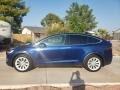 Deep Blue Metallic 2021 Tesla Model X Long Range Exterior