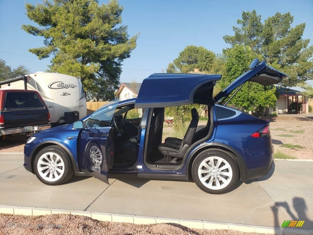 Deep Blue Metallic 2021 Tesla Model X Long Range Exterior Photo #142942016