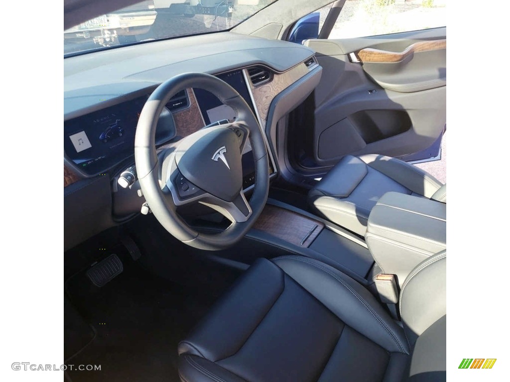 Black Interior 2021 Tesla Model X Long Range Photo #142942037