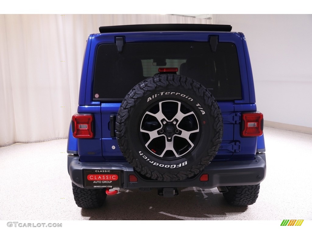 2019 Wrangler Unlimited Rubicon 4x4 - Ocean Blue Metallic / Black photo #21