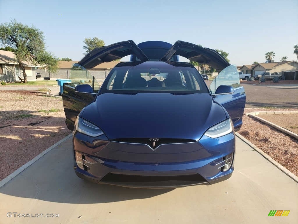Deep Blue Metallic 2021 Tesla Model X Long Range Exterior Photo #142942193