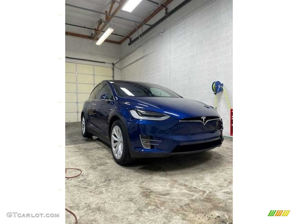 Deep Blue Metallic 2021 Tesla Model X Long Range Exterior Photo #142942352