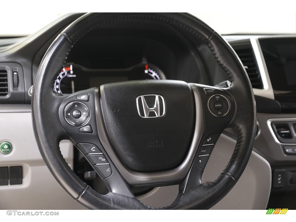 2017 Honda Pilot EX-L AWD Gray Steering Wheel Photo #142944236