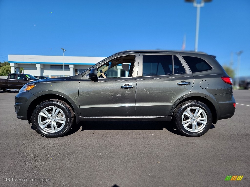 2012 Santa Fe Limited - Black Forest Green / Beige photo #13