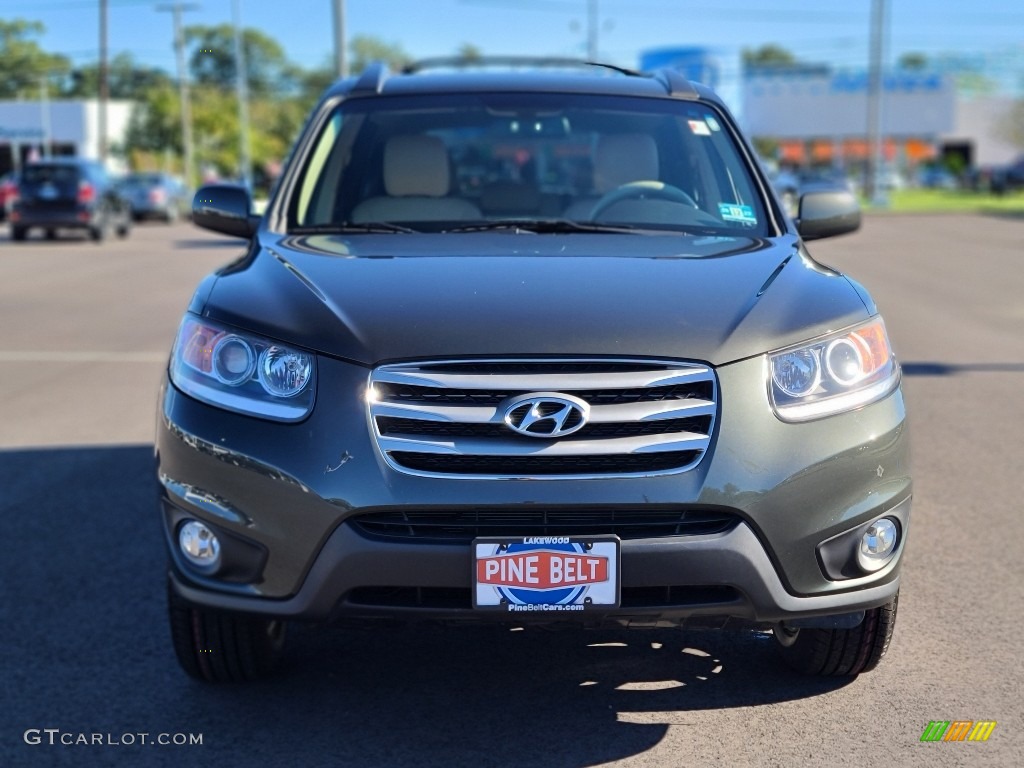 2012 Santa Fe Limited - Black Forest Green / Beige photo #20