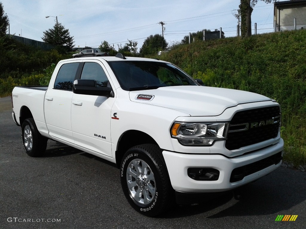 Bright White 2022 Ram 2500 Big Horn Crew Cab 4x4 Exterior Photo #142947174