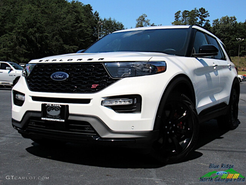 2021 Explorer ST 4WD - Star White Metallic Tri-Coat / Ebony photo #1