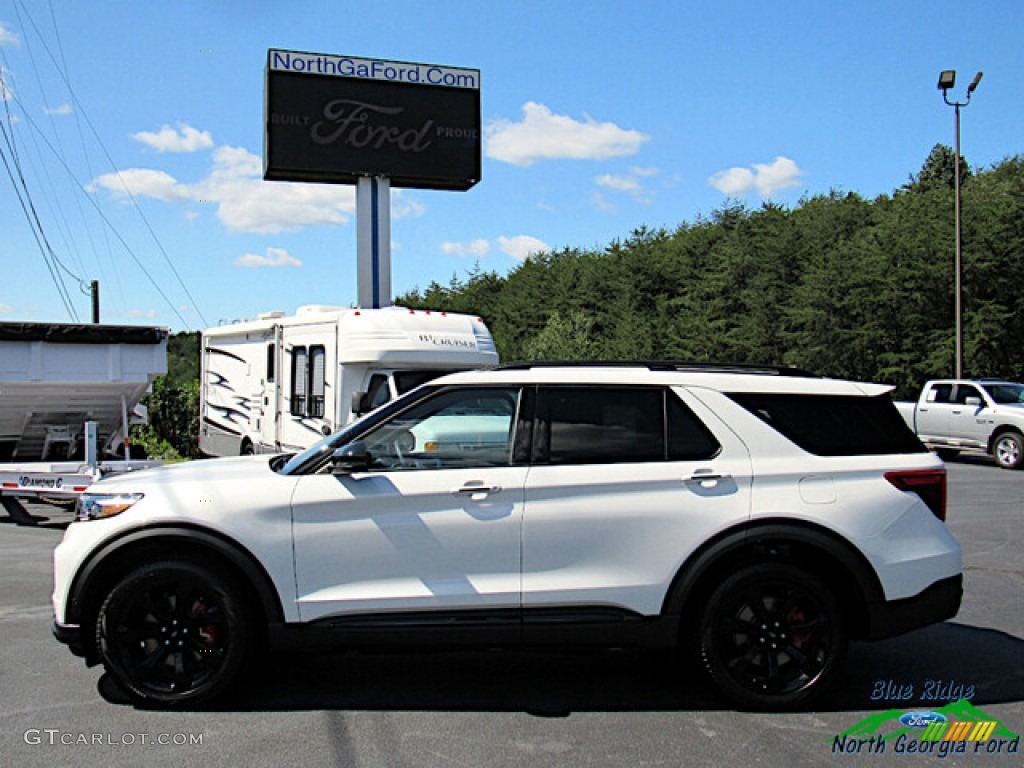 2021 Explorer ST 4WD - Star White Metallic Tri-Coat / Ebony photo #2
