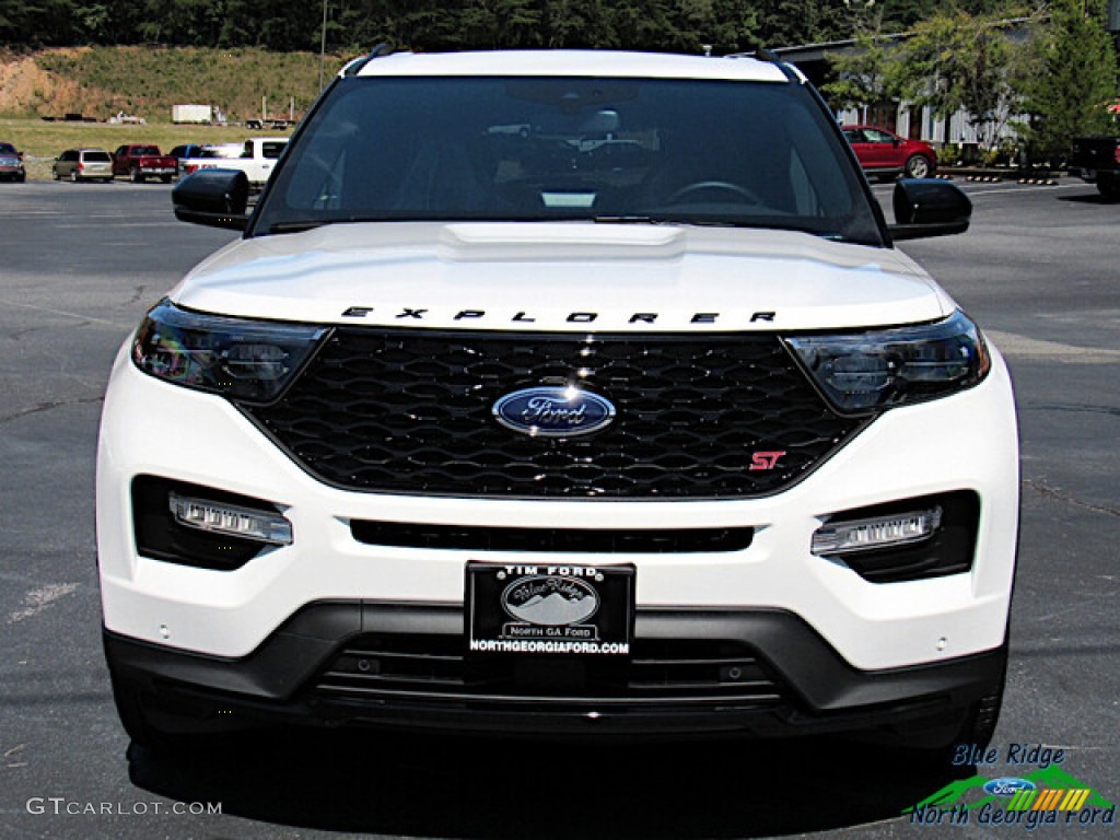 2021 Explorer ST 4WD - Star White Metallic Tri-Coat / Ebony photo #8