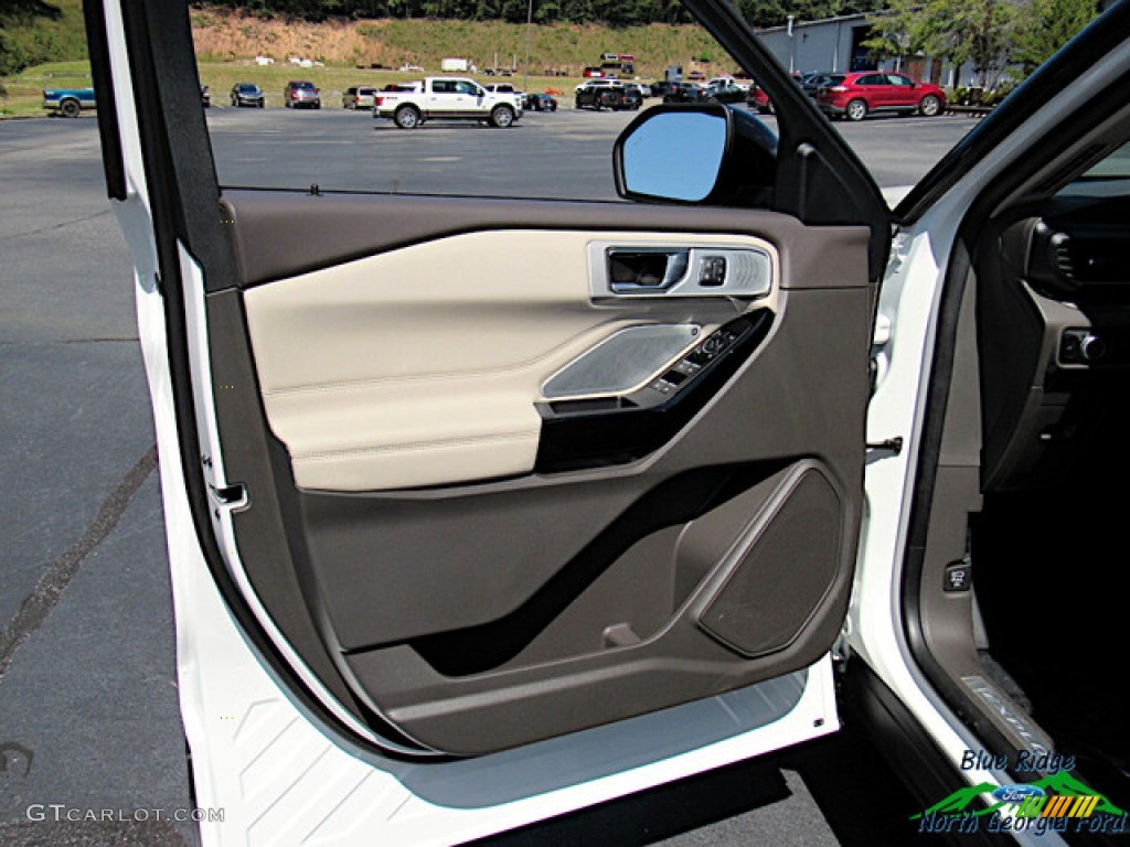 2021 Explorer Platinum 4WD - Star White Metallic Tri-Coat / Sandstone photo #10