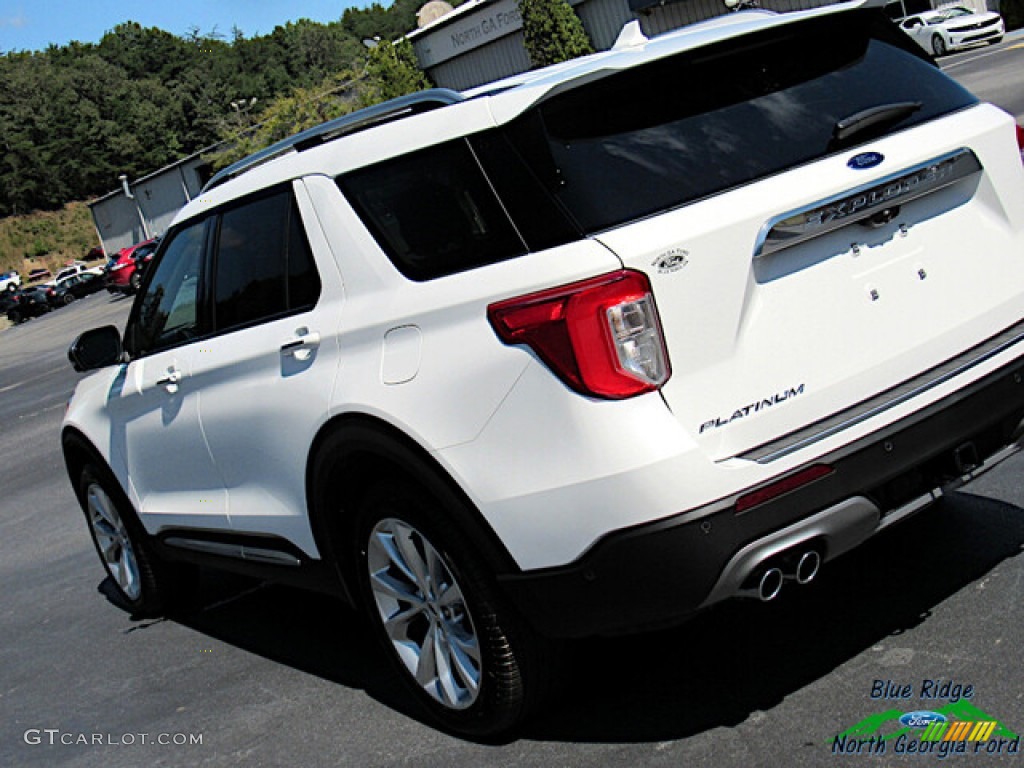 2021 Explorer Platinum 4WD - Star White Metallic Tri-Coat / Sandstone photo #30