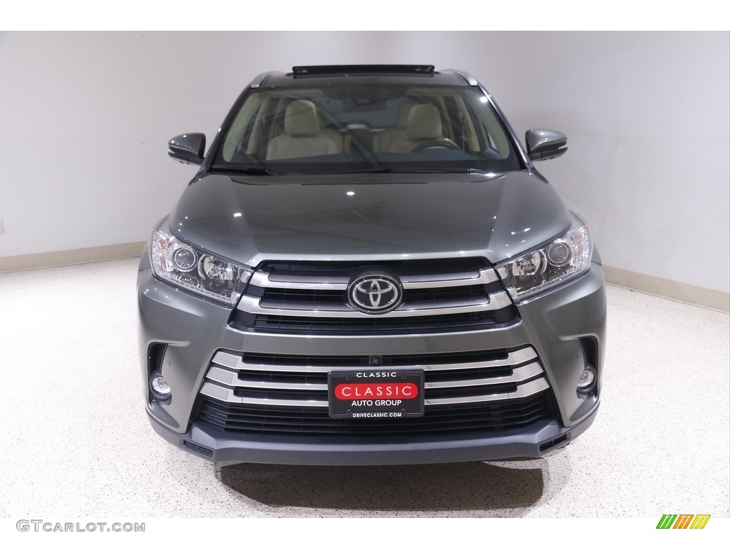2019 Highlander Limited Platinum AWD - Alumina Jade Metallic / Almond photo #2