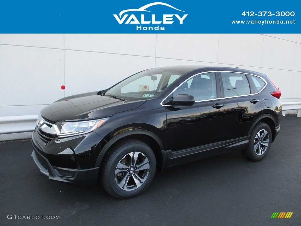 2018 CR-V LX AWD - Crystal Black Pearl / Black photo #1