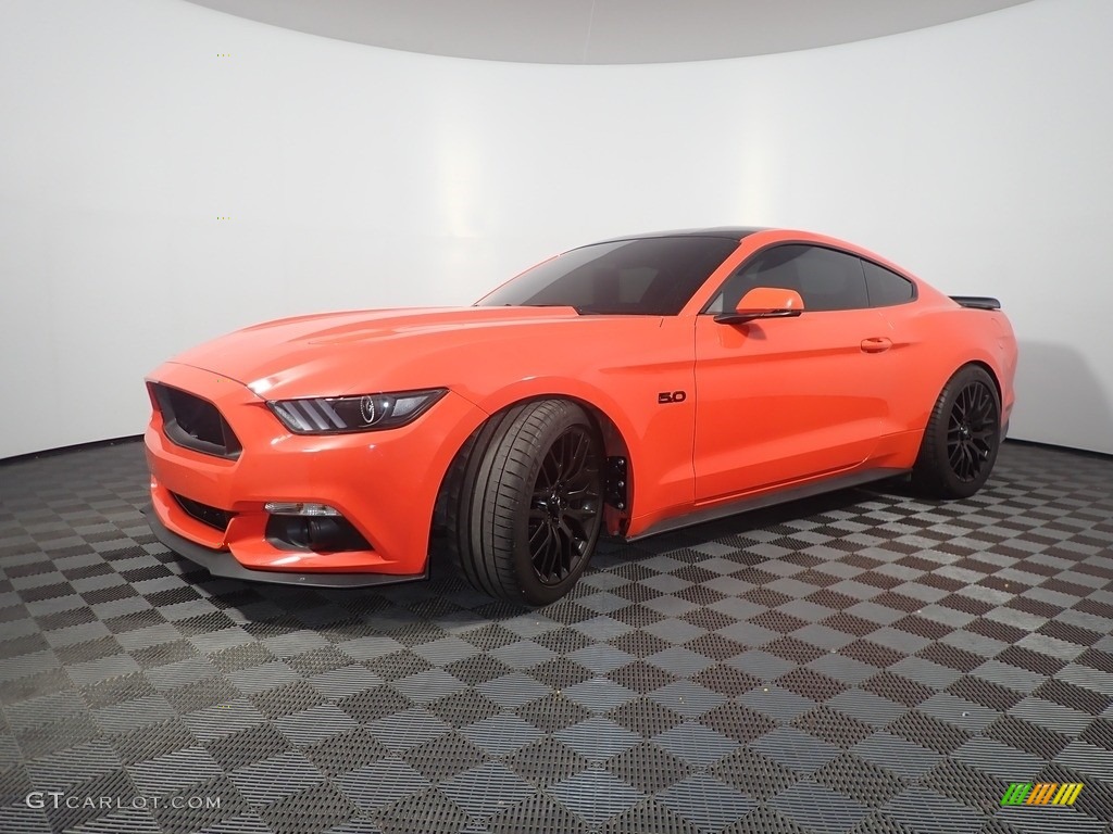 2015 Mustang GT Premium Coupe - Competition Orange / Ebony photo #9