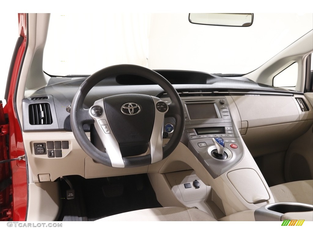 2013 Prius Two Hybrid - Barcelona Red Metallic / Bisque photo #6