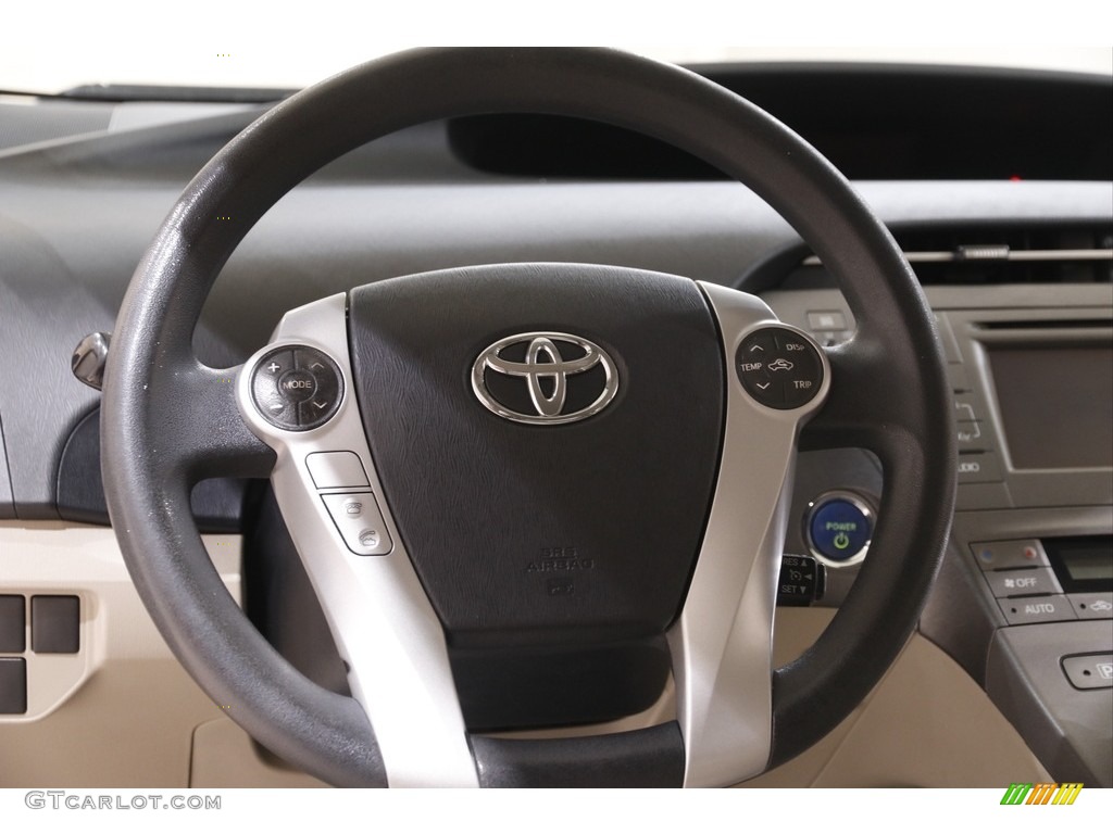 2013 Prius Two Hybrid - Barcelona Red Metallic / Bisque photo #7