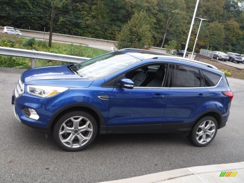 2019 Escape Titanium 4WD - Lightning Blue / Chromite Gray/Charcoal Black photo #13